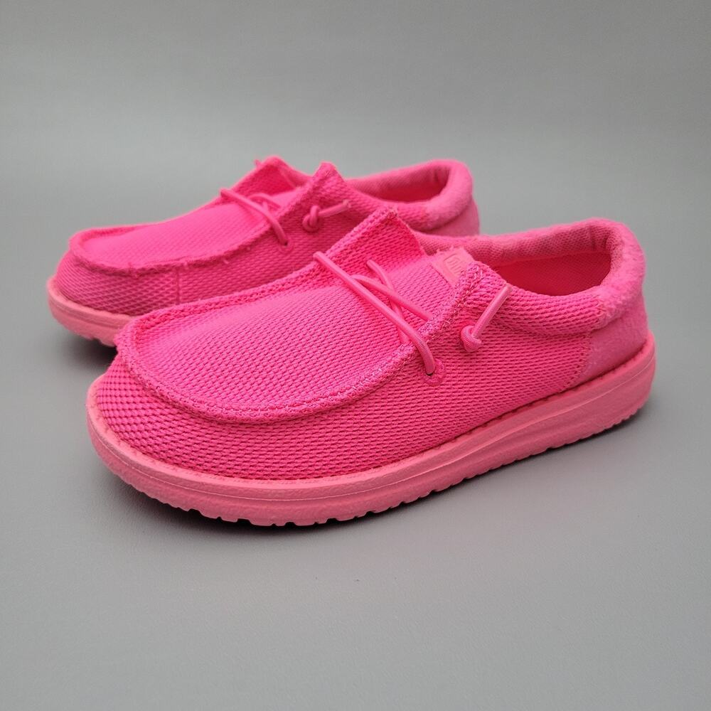 Hey Dude Kids Sneakers in Neon Pink